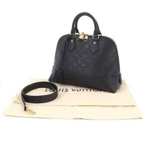 Louis Vuitton Monogram Emplant Neo Alma PM 2way Shoulder Bag Leather Noir